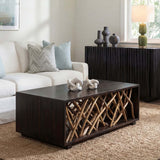 Teak Maze Coffee Table, Walnut