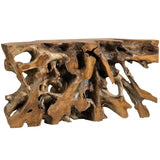 Teak Root Console, Natural-Furniture - Accent Tables-High Fashion Home