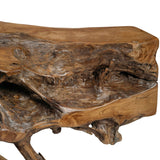 Teak Root Console, Natural-Furniture - Accent Tables-High Fashion Home