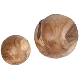 Teak Root Orb, Natural, Set of 2-Accessories-High Fashion Home