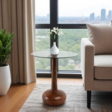 Teardrop Accent Table, Brown