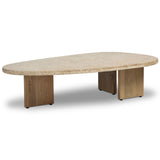 Telma Coffee Table, Beige Lavastone by Four Hands-Furniture - Accent Tables-High Fashion Home