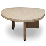 Telma Coffee Table, Beige Lavastone by Four Hands-Furniture - Accent Tables-High Fashion Home