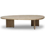Telma Coffee Table, Beige Lavastone by Four Hands-Furniture - Accent Tables-High Fashion Home