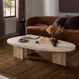 Telma Coffee Table, Beige Lavastone by Four Hands-Furniture - Accent Tables-High Fashion Home