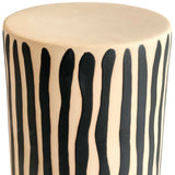 Tempest Outdoor Table, Black Stripes