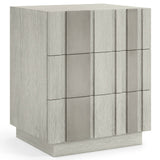 Tempo 3 Drawer Nightstand w/Metal Overlay, Larza-Furniture - Bedroom-High Fashion Home
