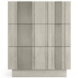 Tempo 3 Drawer Nightstand w/Metal Overlay, Larza-Furniture - Bedroom-High Fashion Home