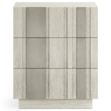 Tempo 3 Drawer Nightstand w/Metal Overlay, Larza-Furniture - Bedroom-High Fashion Home