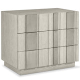 Tempo 3 Drawer Wide Nightstand w/Metal Overlay, Larza-Furniture - Bedroom-High Fashion Home