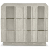 Tempo 3 Drawer Wide Nightstand w/Metal Overlay, Larza-Furniture - Bedroom-High Fashion Home