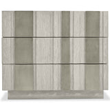 Tempo 3 Drawer Wide Nightstand w/Metal Overlay, Larza-Furniture - Bedroom-High Fashion Home