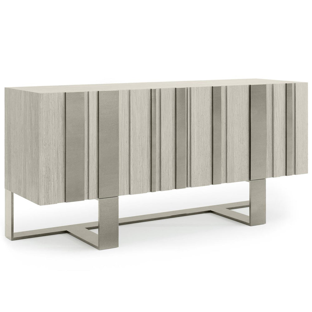 Tempo Buffet, Larza/Aluminum Base-Furniture - Storage-High Fashion Home