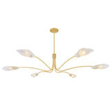 Tenafly 6 Light Chandelier, Aged Brass