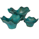 Teo Wood Wall Decor Set of 3, Blue-Accessories-High Fashion Home