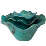 Teo Wood Wall Decor Set of 3, Blue-Accessories-High Fashion Home
