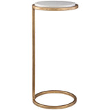 Terra Accent Table, White-Furniture - Accent Tables-High Fashion Home