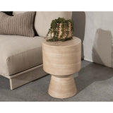 Terrace Outdoor Accent Table, Beige-Furniture - Outdoor-High Fashion Home