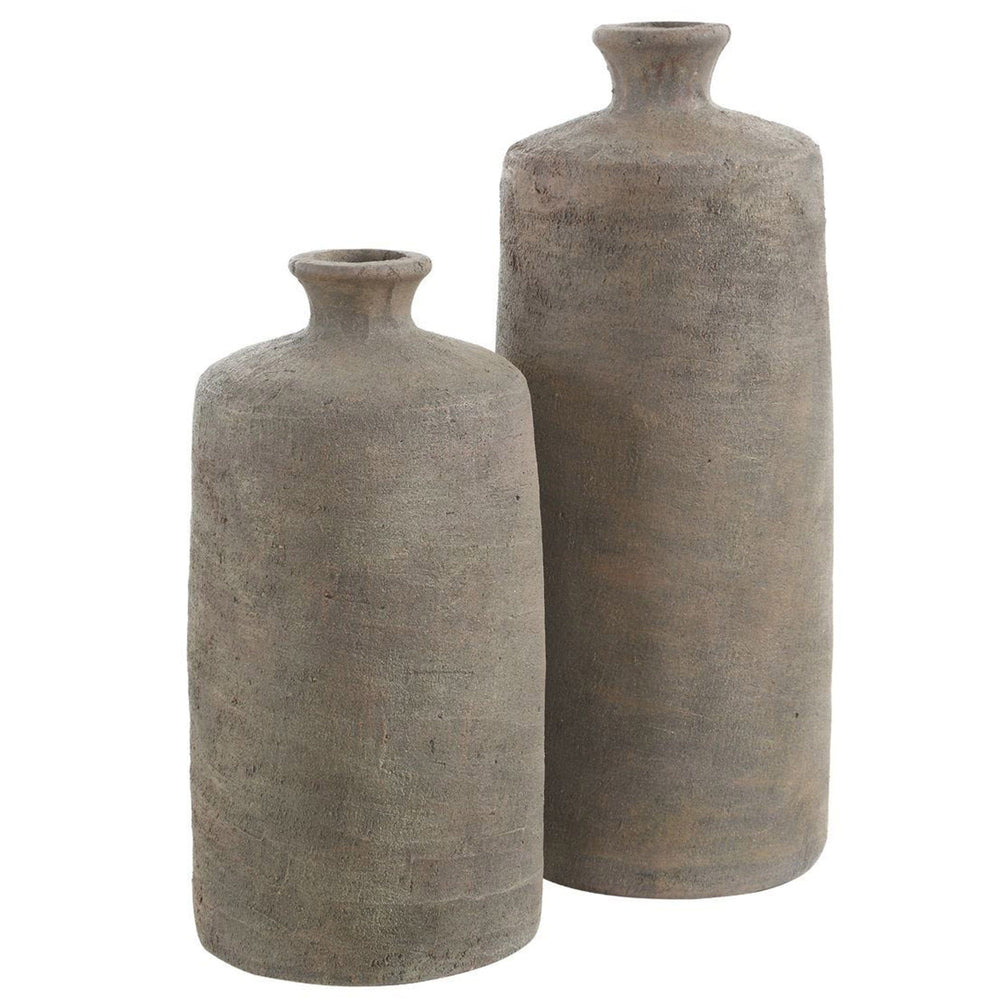 Terrene Vases, Set of 2, Earthy Tones-Accessories-High Fashion Home