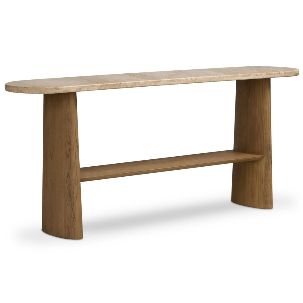 Terry Console Table, Sand Marble by Four Hands-Furniture - Accent Tables-High Fashion Home
