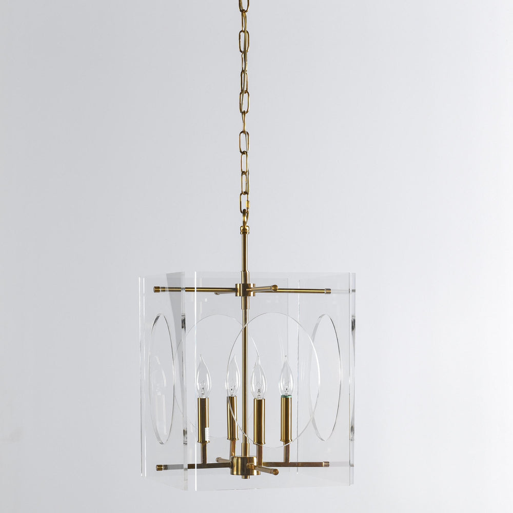 Tessa Chandelier, Clear/Brass-Lighting-High Fashion Home
