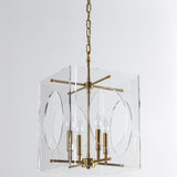 Tessa Chandelier, Clear/Brass-Lighting-High Fashion Home