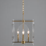 Tessa Chandelier, Clear/Brass-Lighting-High Fashion Home