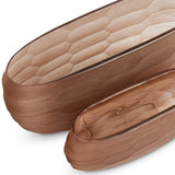 Textured Glass Oval Vases, Smoked Textured Glass-Accessories-High Fashion Home