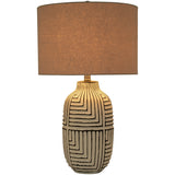 Textured Table Lamp, White-Lighting-High Fashion Home