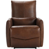 Thaya Leather Power Recliner Chair, Antique Brown-Furniture - Chairs-High Fashion Home