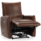Thaya Leather Power Recliner Chair, Antique Brown-Furniture - Chairs-High Fashion Home
