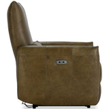 Thaya Leather Power Recliner Chair, Earth Brown-Furniture - Chairs-High Fashion Home