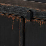 The Humptulips River Moonshine Cabinet, Distressed Burnt Black