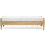 Thelma Basketweave Bench, Cream