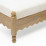 Thelma Basketweave Bench, Cream