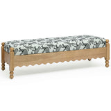 Thelma Leopard Jacquard Bench, Cream