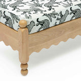 Thelma Leopard Jacquard Bench, Cream