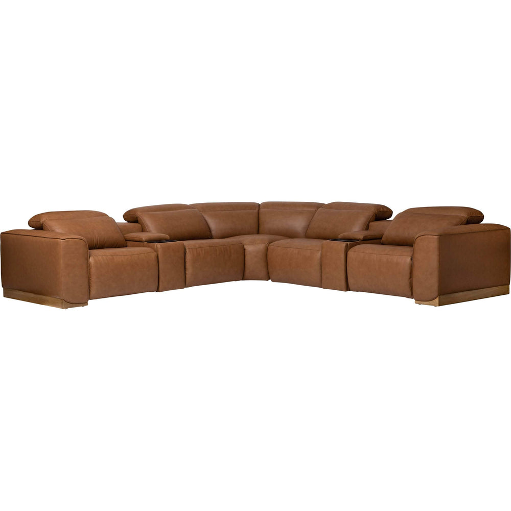 Theo 7 Piece Power Recliner Sectional, Aline Butternut