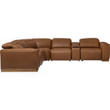 Theo 7 Piece Power Recliner Sectional, Aline Butternut