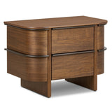 Theo Nightstand, Dark Brown Walnut by Four Hands-Furniture - Bedroom-High Fashion Home