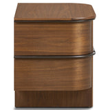 Theo Nightstand, Dark Brown Walnut by Four Hands-Furniture - Bedroom-High Fashion Home
