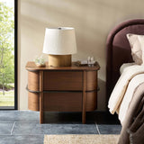 Theo Nightstand, Dark Brown Walnut by Four Hands-Furniture - Bedroom-High Fashion Home
