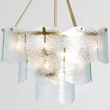 Theressa Round Chandelier, Gold-Lighting-High Fashion Home