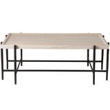 Theron Cocktail Table, Light Travertine-Furniture - Accent Tables-High Fashion Home