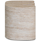 Thyme Outdoor Side Table, Travertine