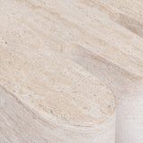 Thyme Outdoor Side Table, Travertine