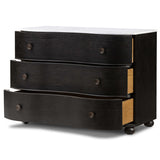Tiago Marble Chest, Distressed Black-Furniture - Storage-High Fashion Home