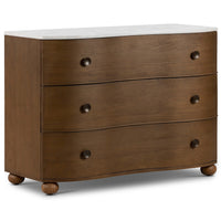 Tiago Marble Top Chest, Toasted Oak