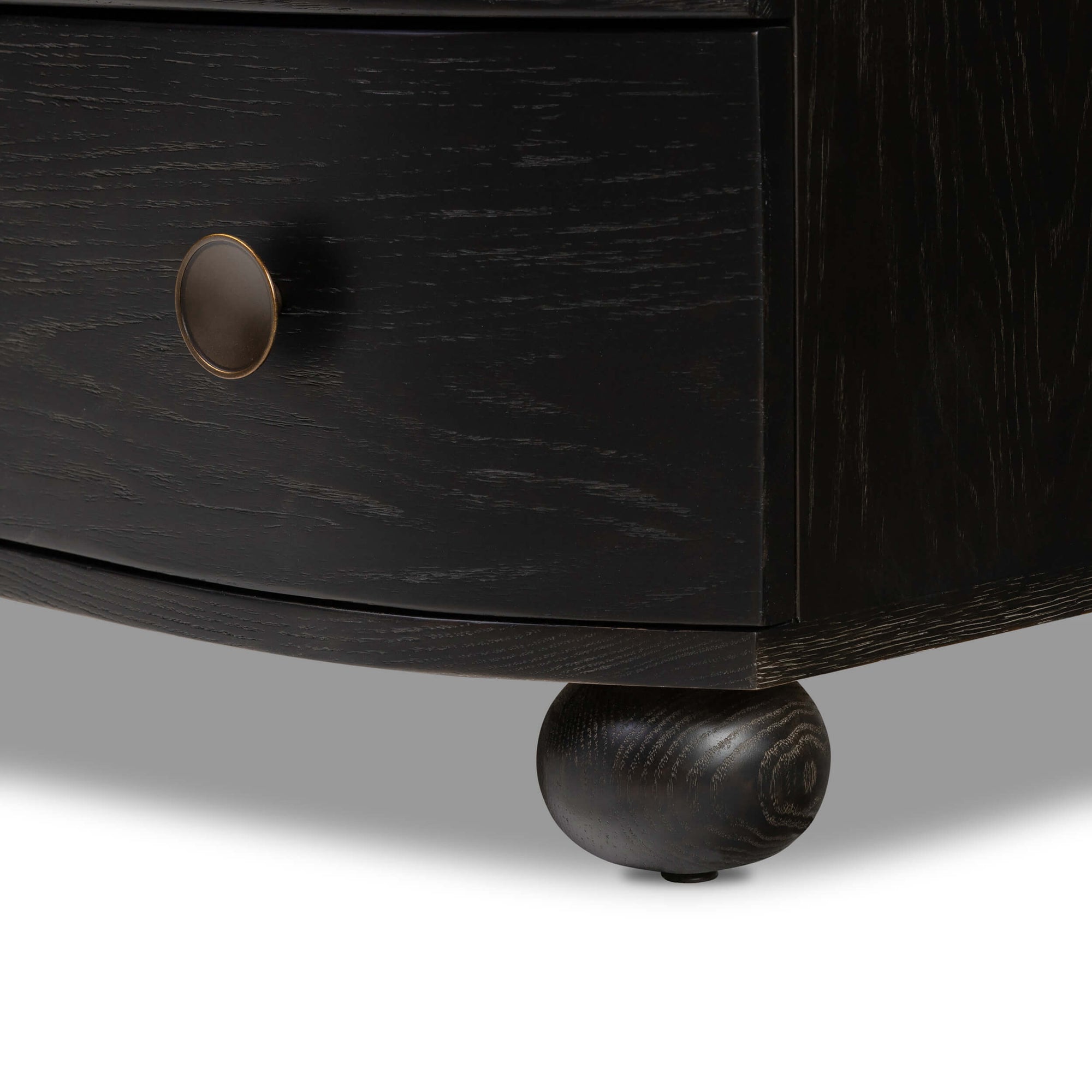 Distressed online black nightstand