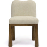 Tiara Dining Chair, Cream/Dark Natural